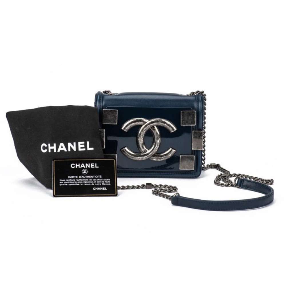 Chanel 🔥 Blue Lambskin and Plexiglass Boy Lego Brick  NWT
